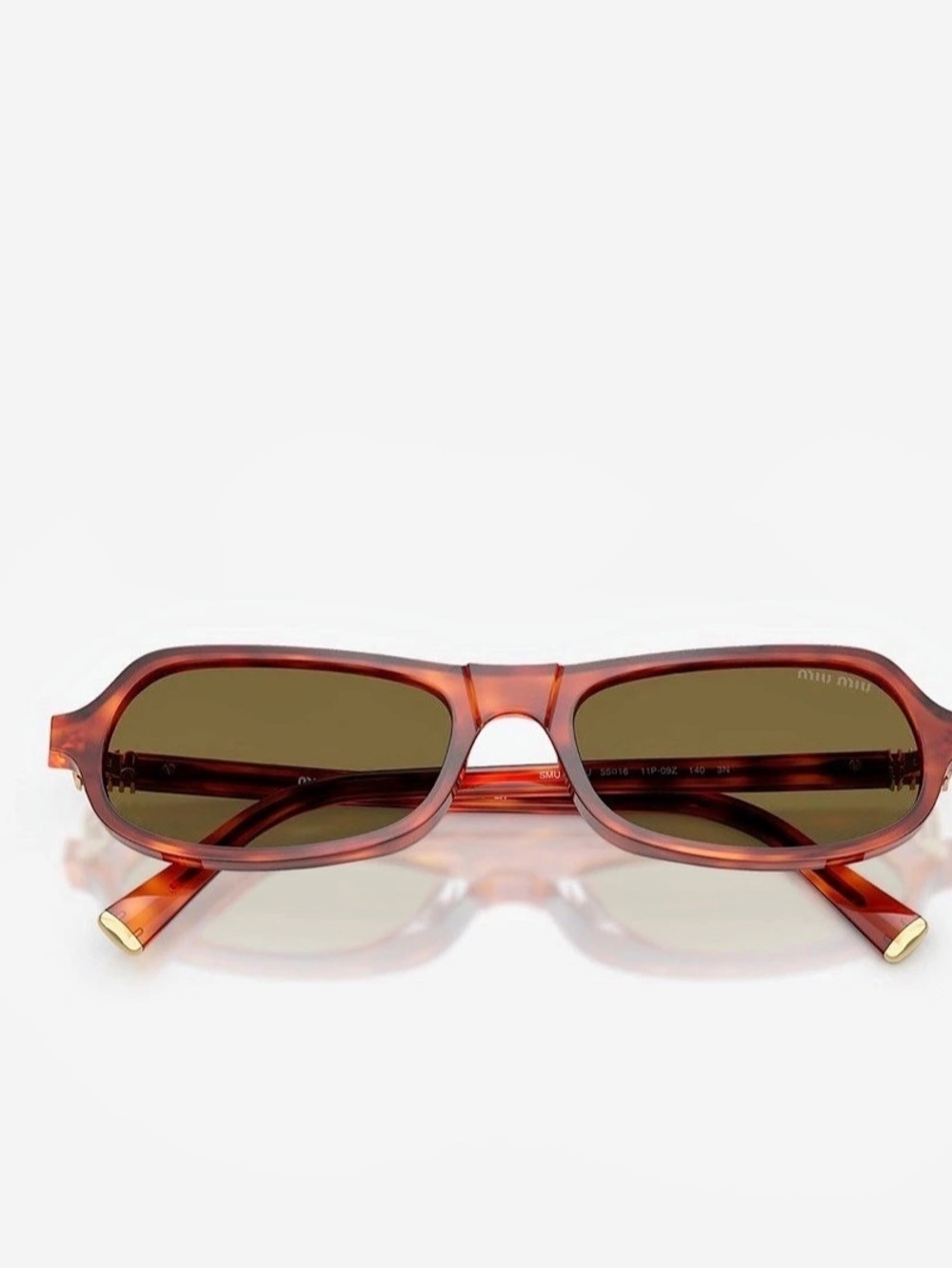 Miu MU 01VS Tortoiseshell Sunglasses in Brown NWT